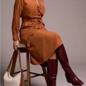 Antonio Melani Faux Sued Shirt Dress